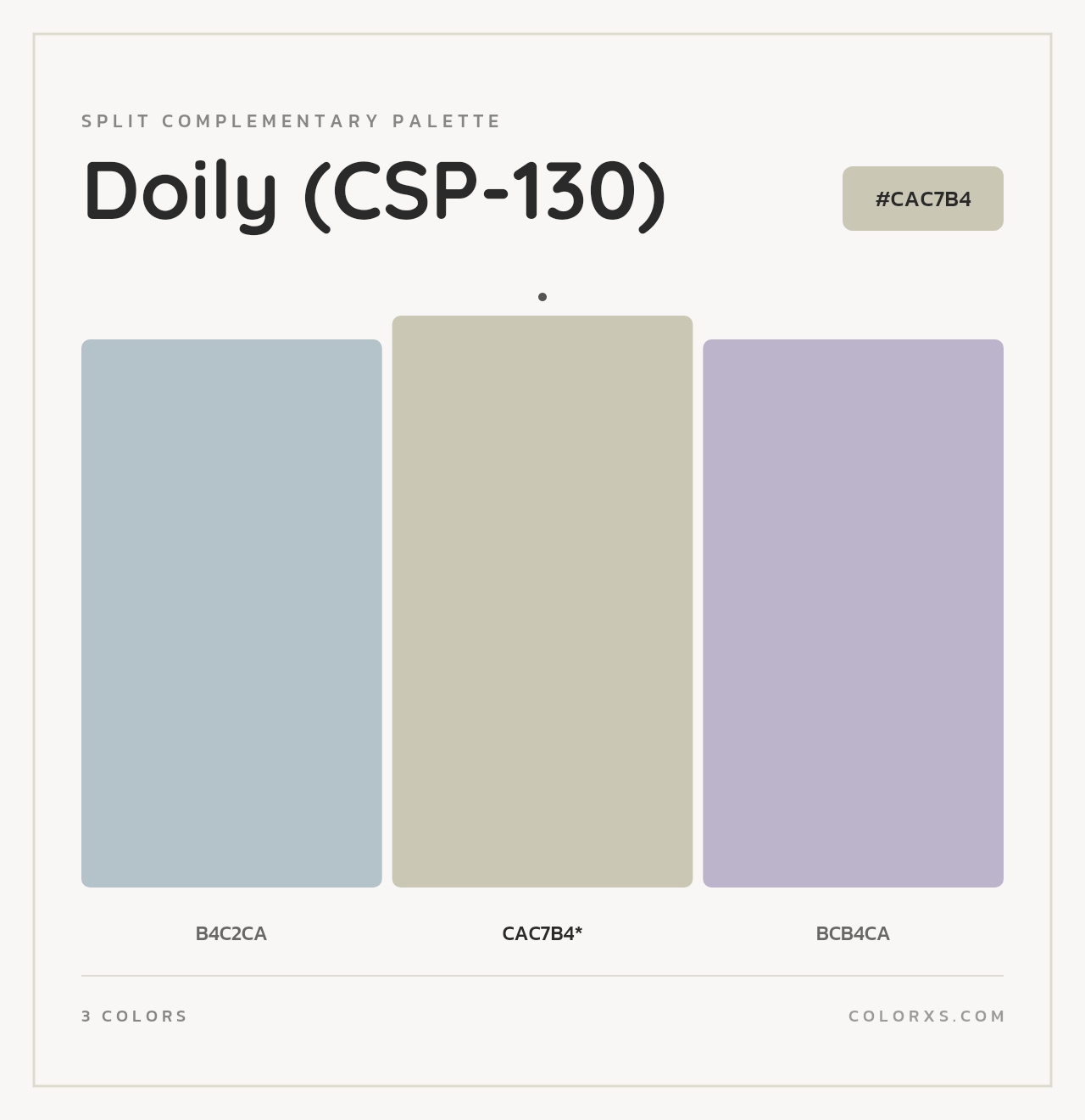Doily (CSP-130) - Split-Complementary Color Palette