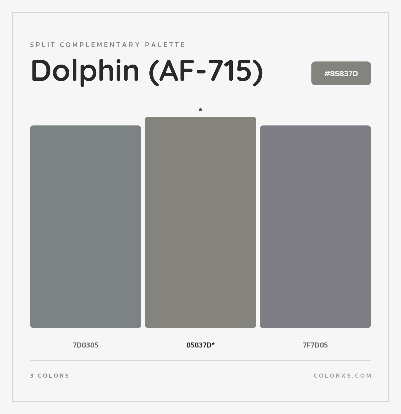 Dolphin (AF-715) - Split-Complementary Color Palette