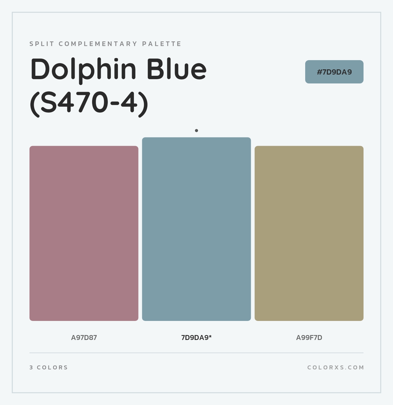 Dolphin Blue (S470-4) - Split-Complementary Color Palette