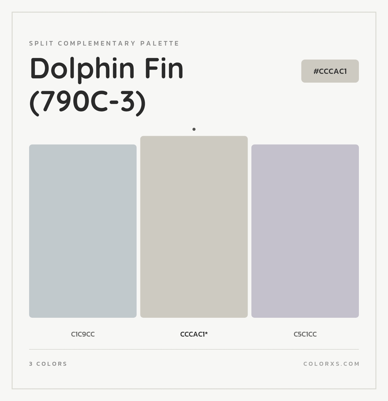 Dolphin Fin (790C-3) - Split-Complementary Color Palette