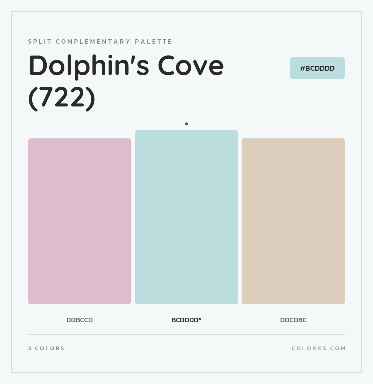 Dolphin's Cove (722) - Split-Complementary Color Palette