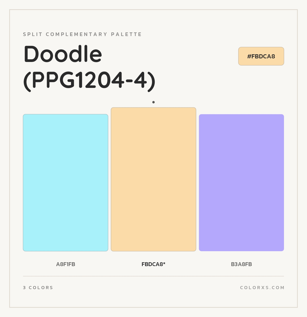 Doodle (PPG1204-4) - Split-Complementary Color Palette