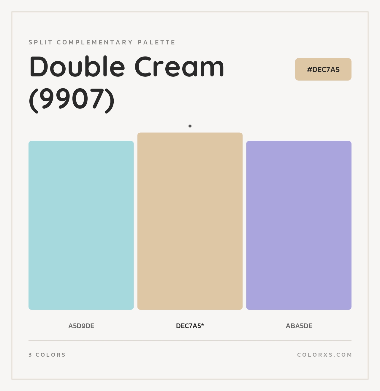 Double Cream (9907) - Split-Complementary Color Palette