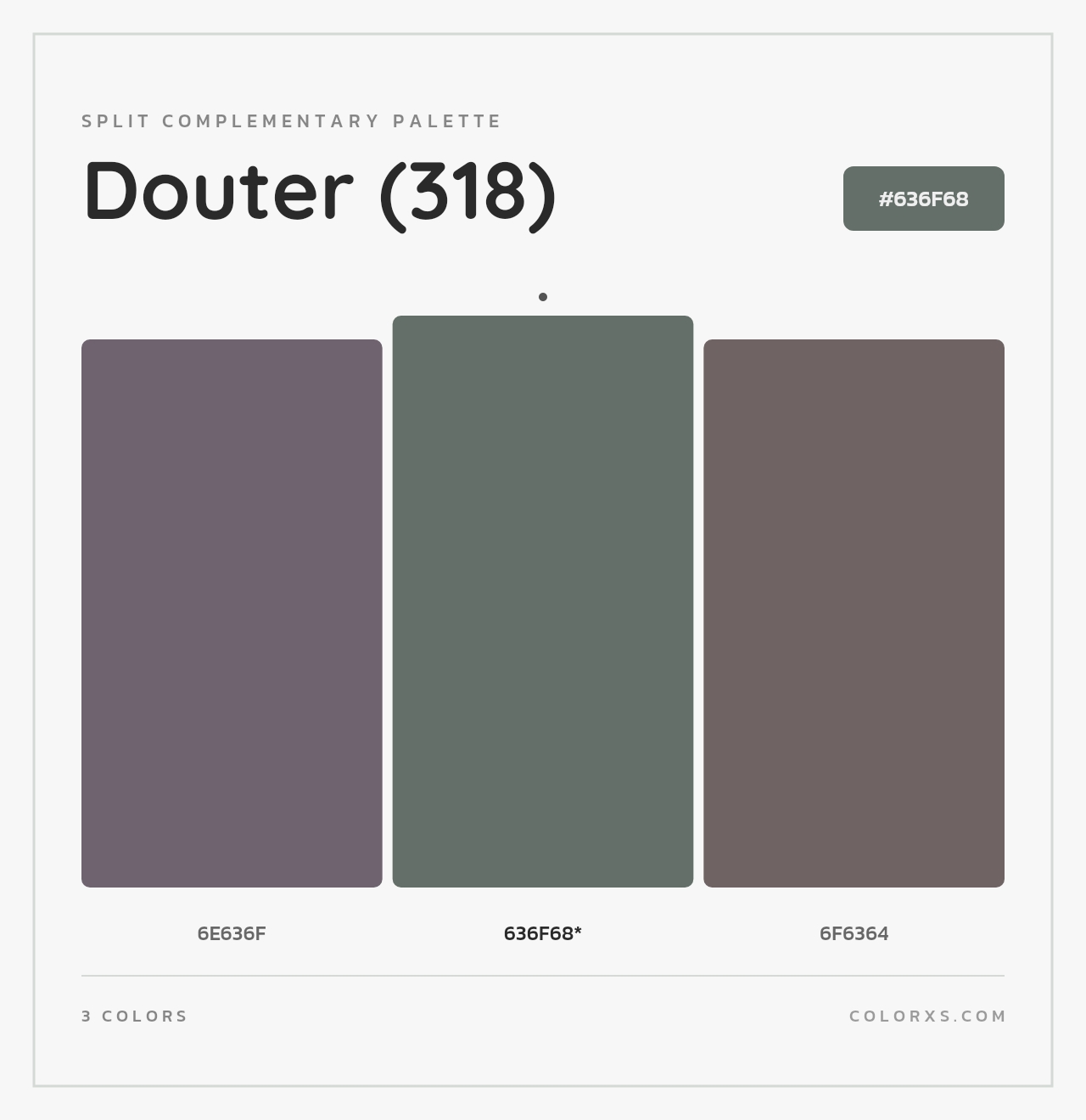 Douter (318) - Split-Complementary Color Palette