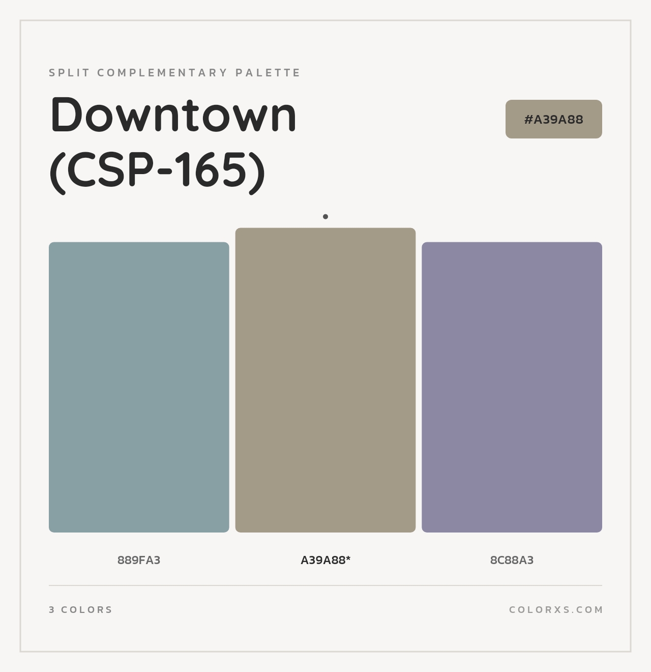 Downtown (CSP-165) - Split-Complementary Color Palette