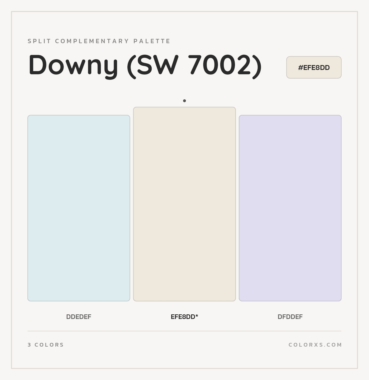Downy (SW 7002) - Split-Complementary Color Palette