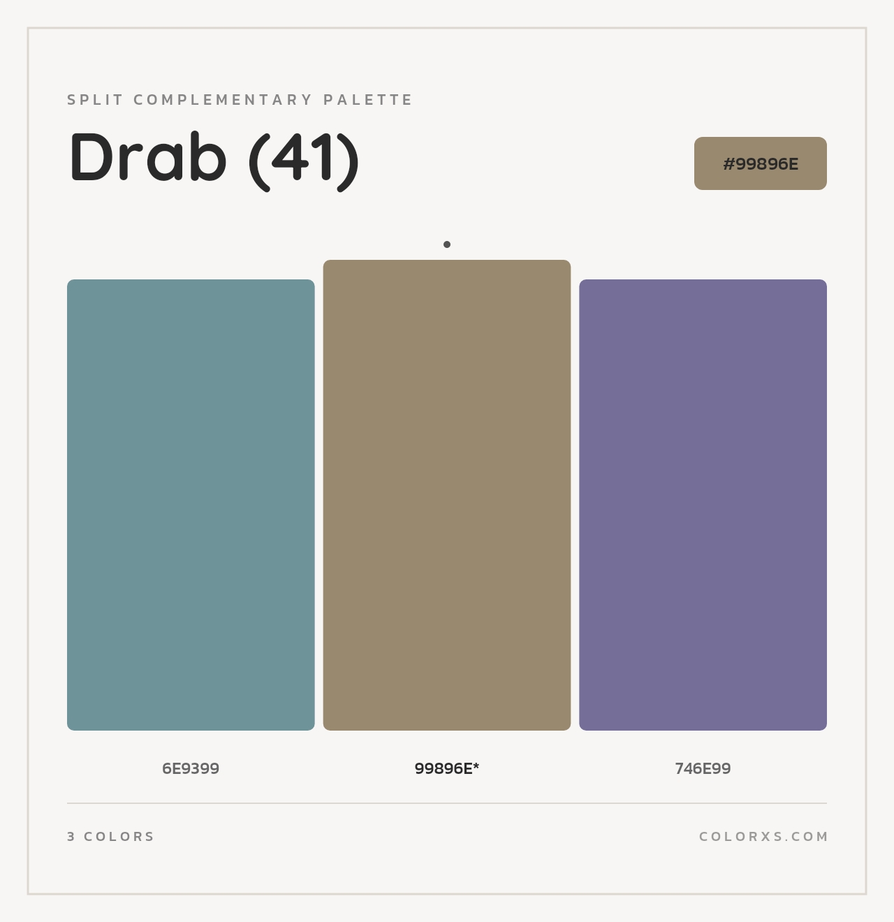 Drab (41) - Split-Complementary Color Palette
