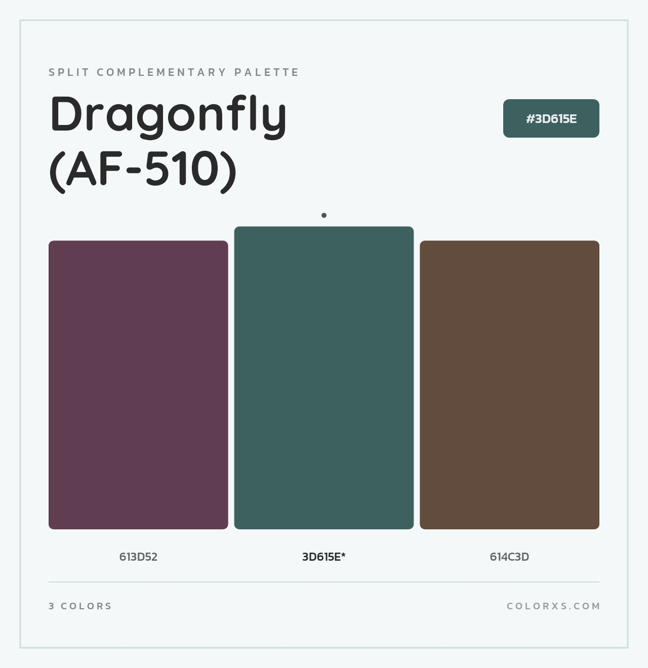 Dragonfly (AF-510) - Split-Complementary Color Palette