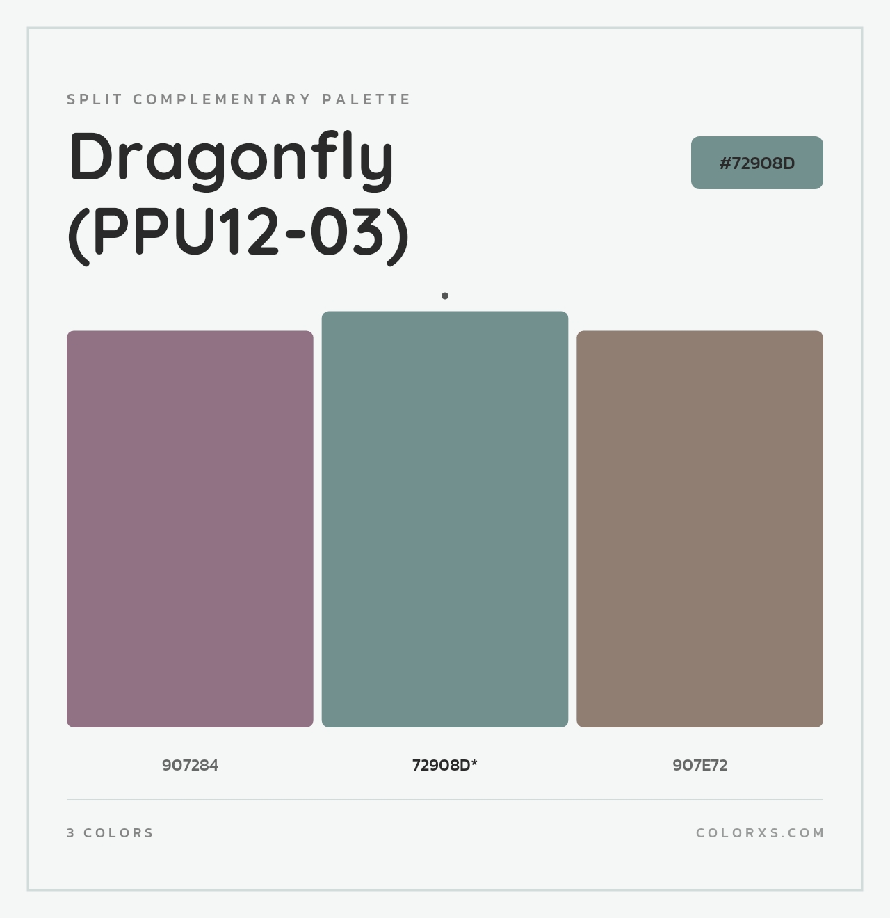 Dragonfly (PPU12-03) - Split-Complementary Color Palette