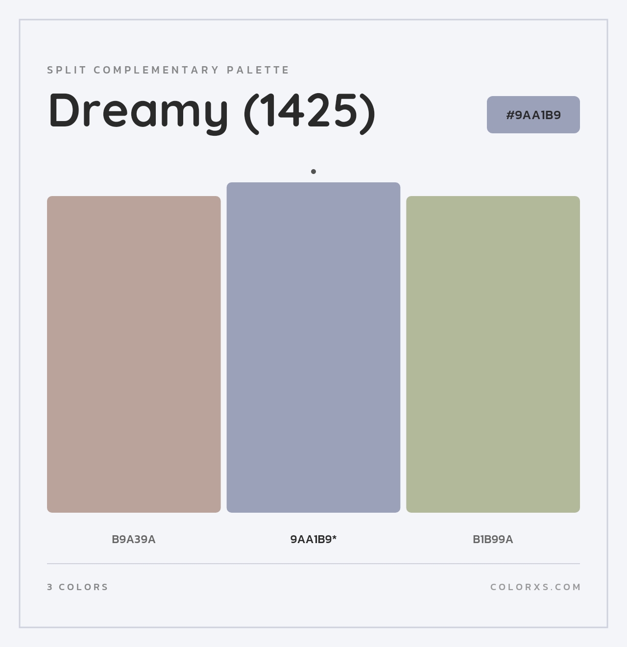 Dreamy (1425) - Split-Complementary Color Palette