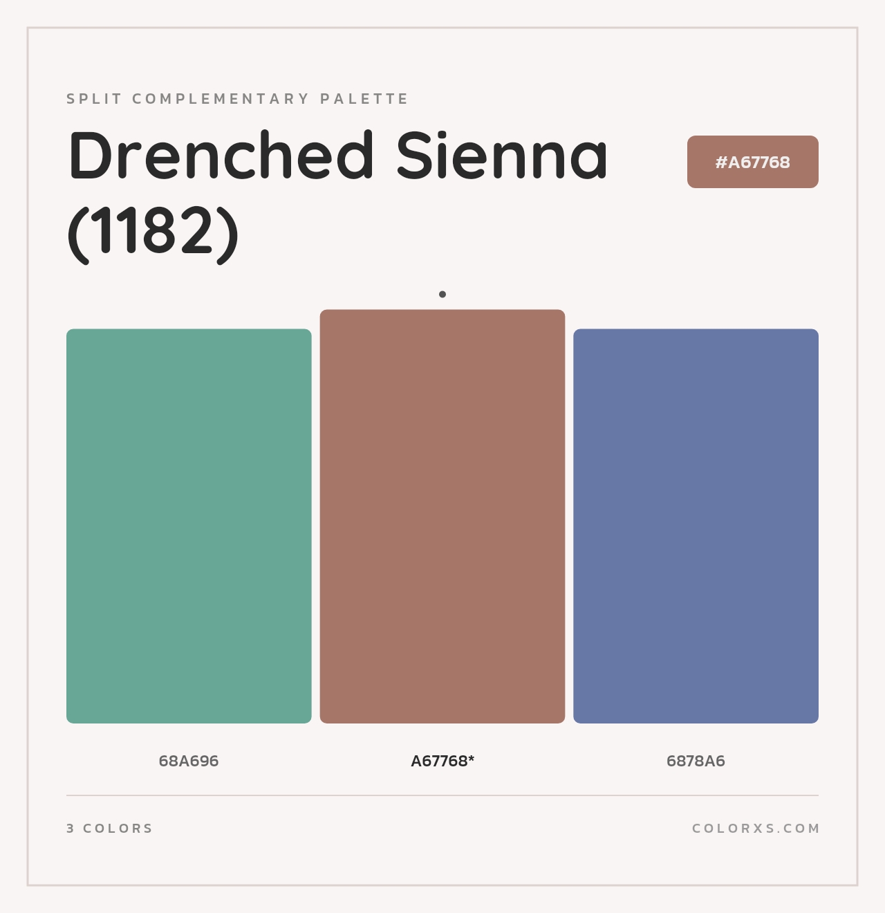 Drenched Sienna (1182) - Split-Complementary Color Palette