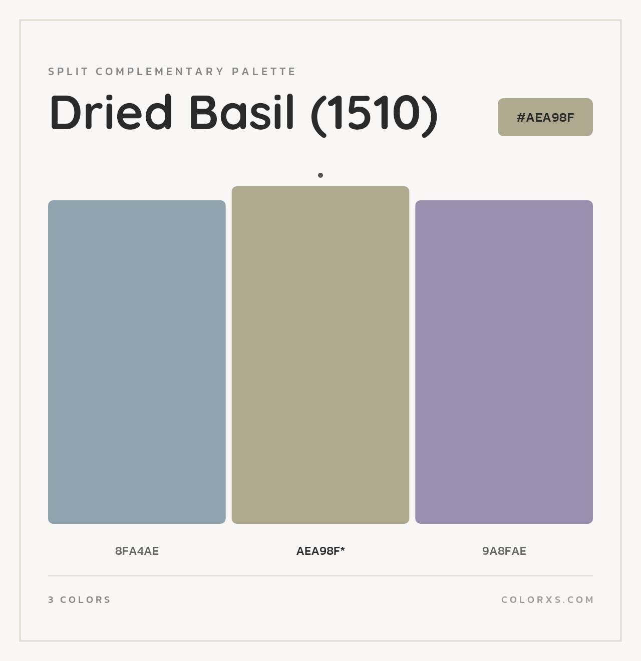 Dried Basil (1510) - Split-Complementary Color Palette