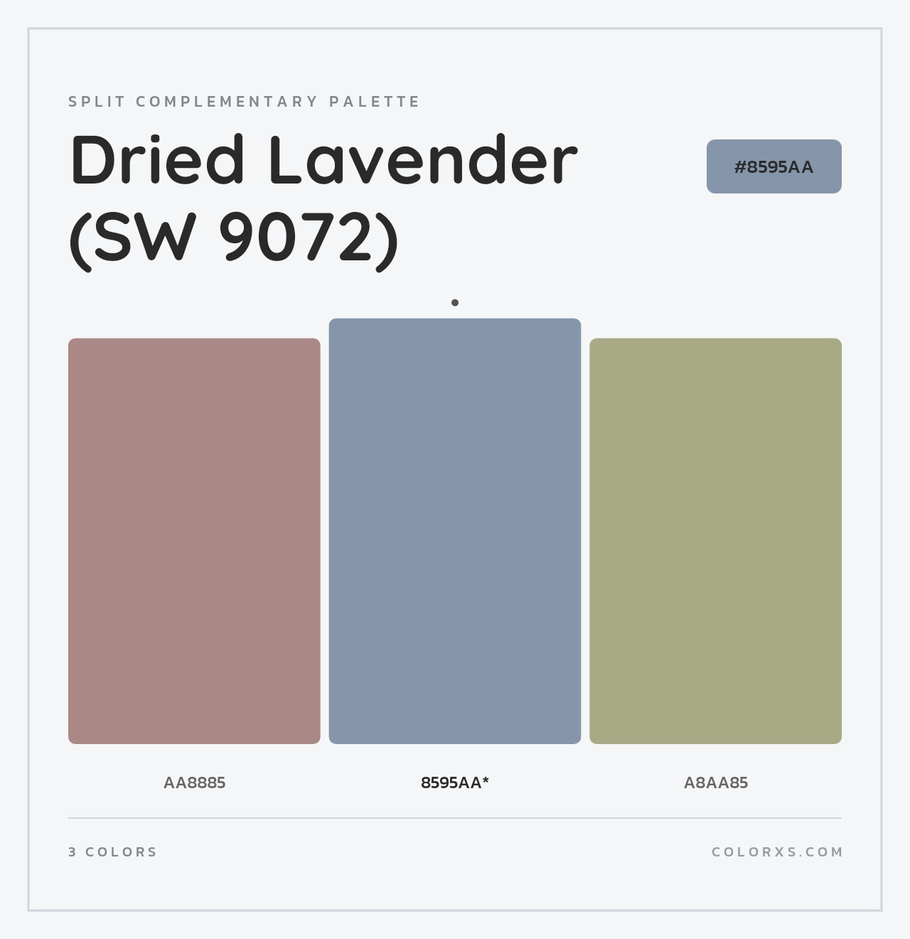 Dried Lavender (SW 9072) - Split-Complementary Color Palette
