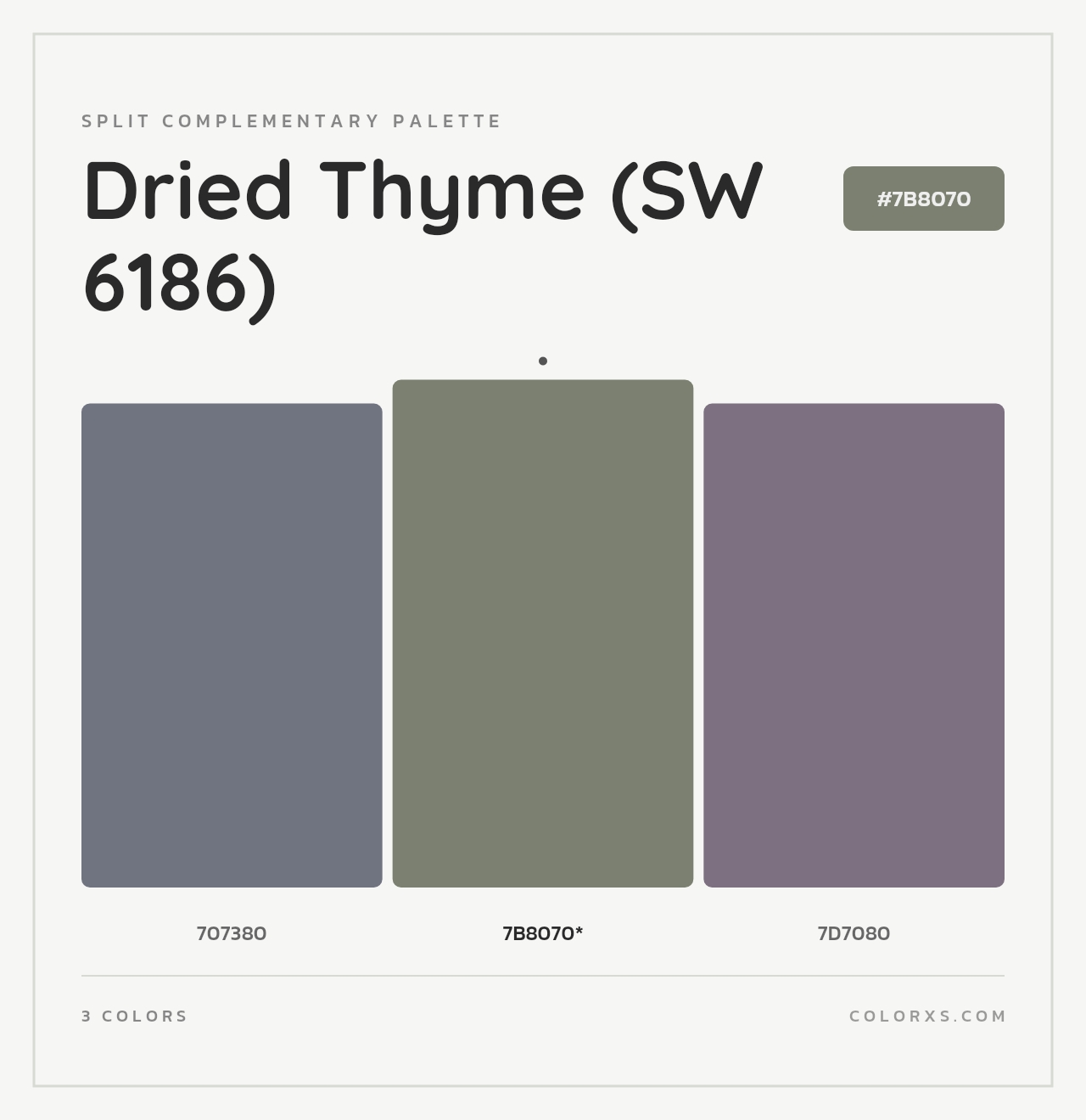 Dried Thyme (SW 6186) - Split-Complementary Color Palette