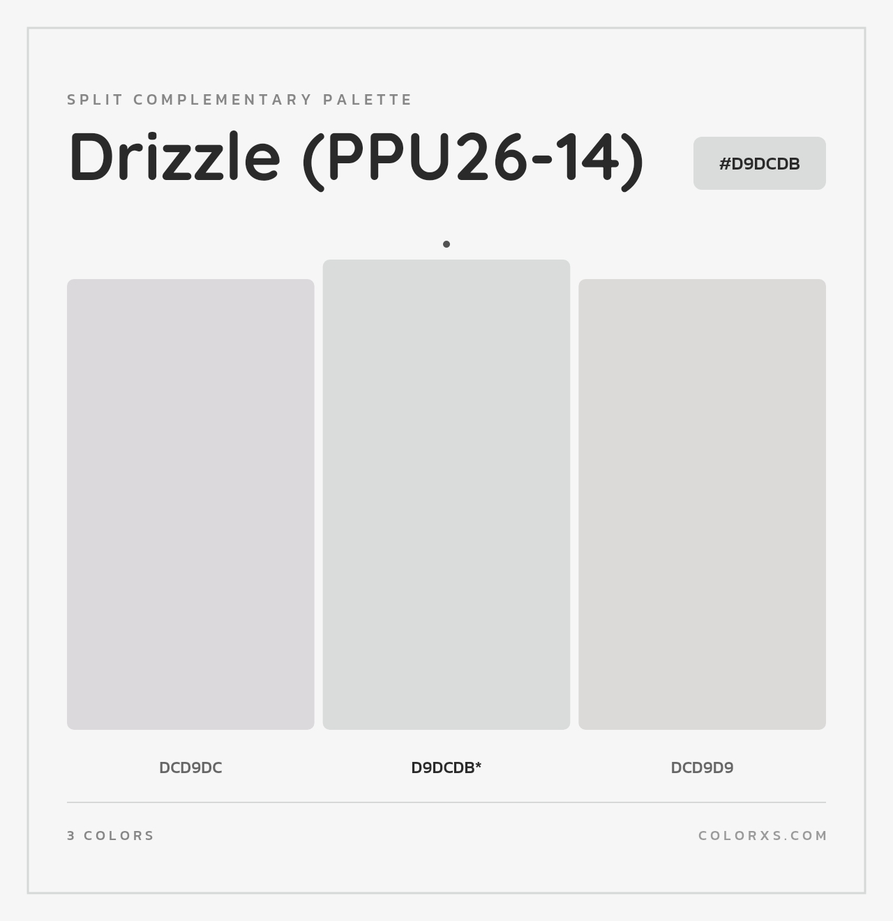 Drizzle (PPU26-14) - Split-Complementary Color Palette