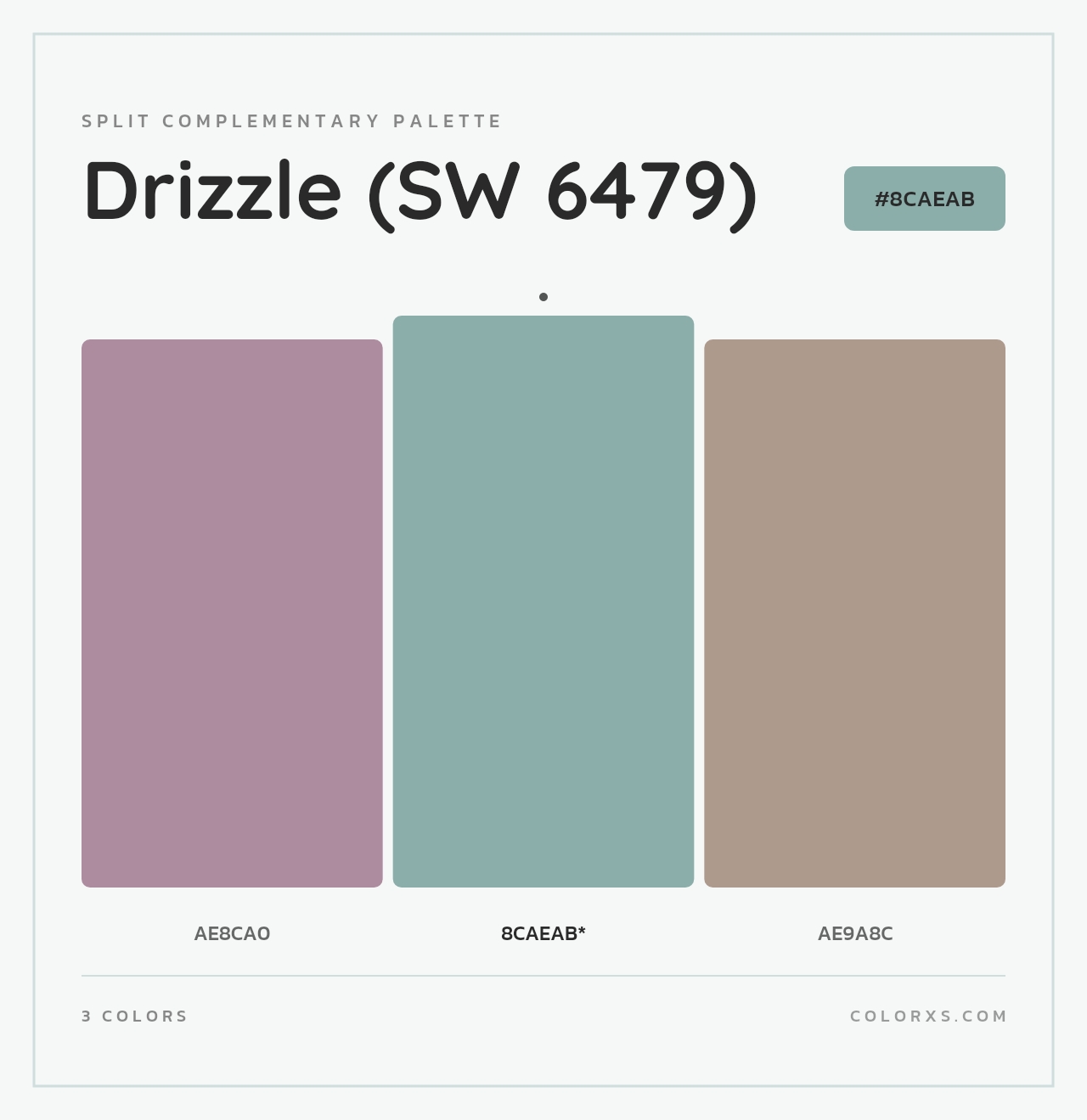 Drizzle (SW 6479) - Split-Complementary Color Palette