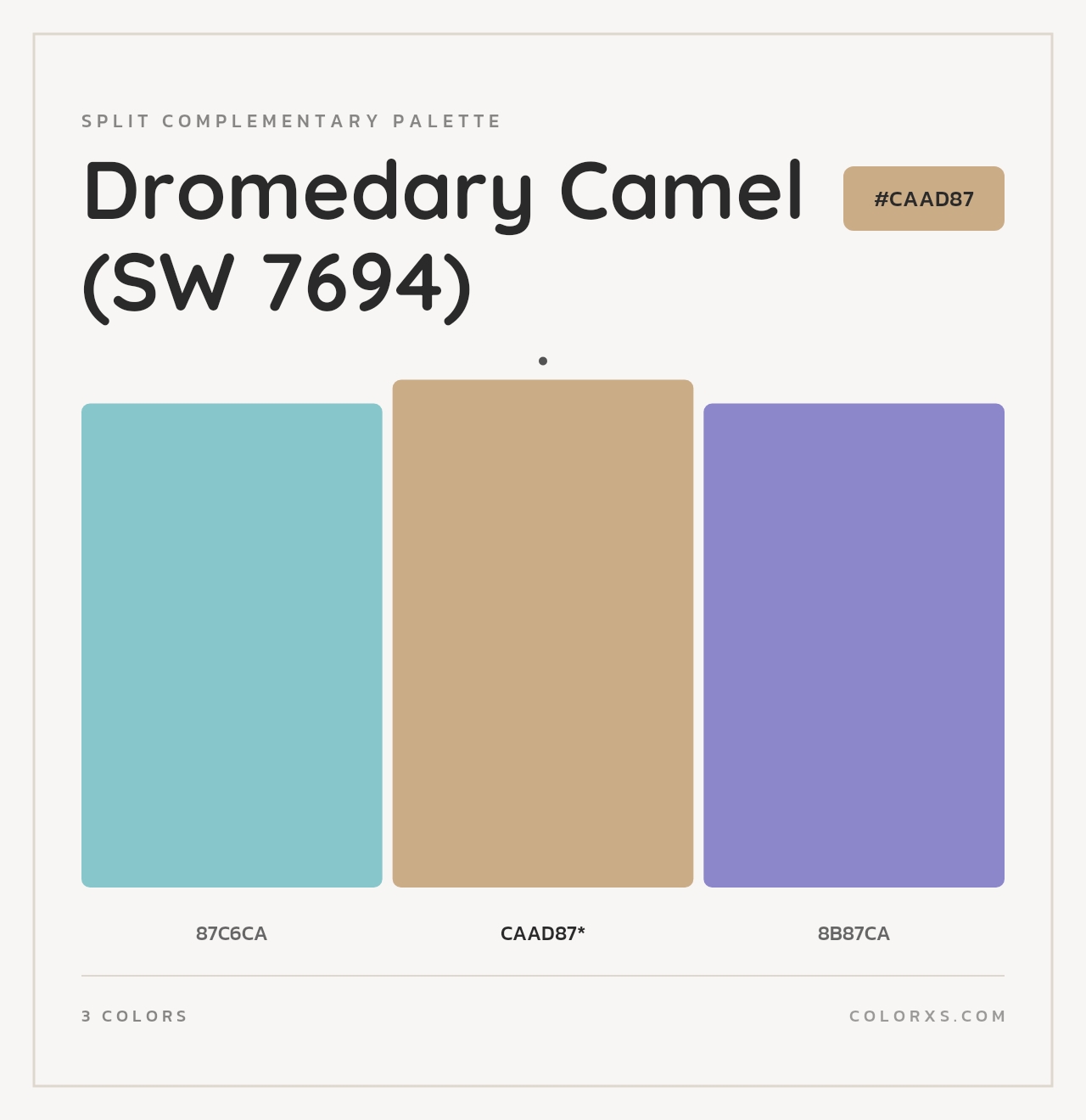 Dromedary Camel (SW 7694) - Split-Complementary Color Palette