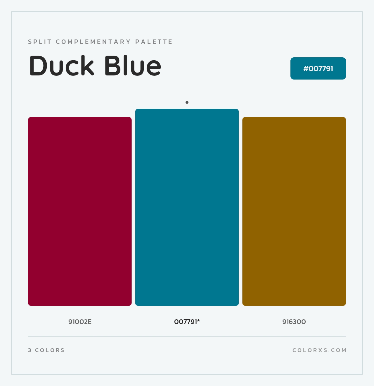 Duck Blue - Split-Complementary Color Palette