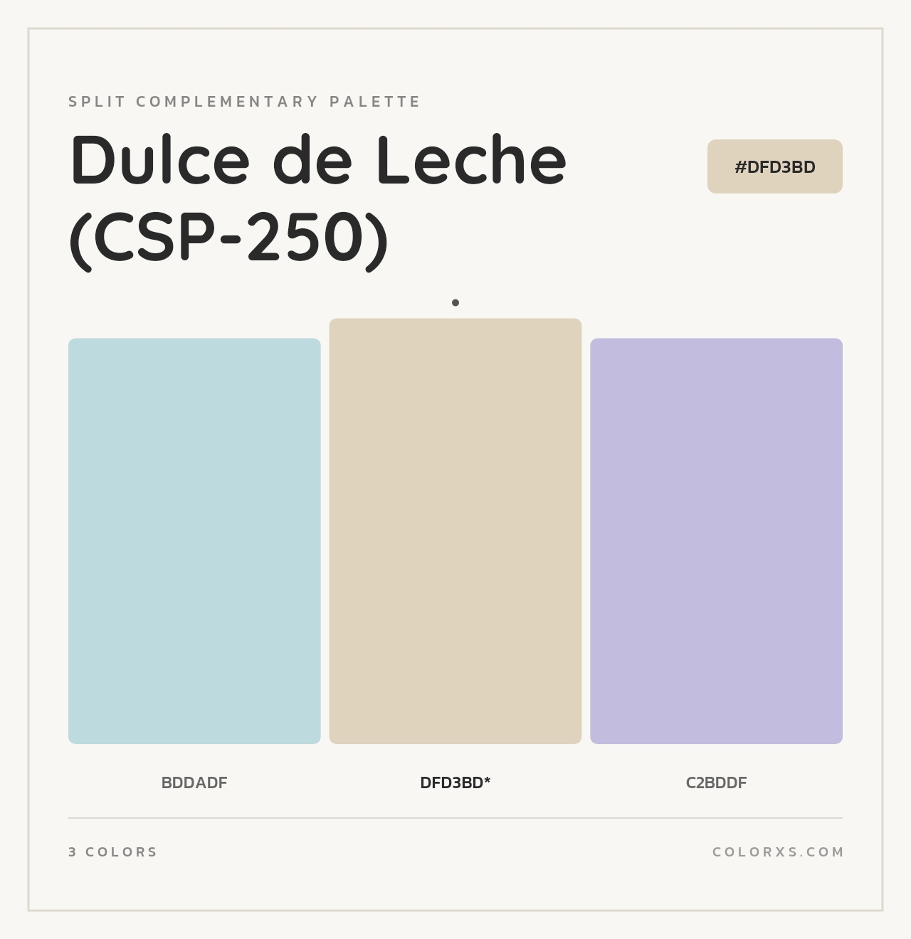 Dulce de Leche (CSP-250) - Split-Complementary Color Palette