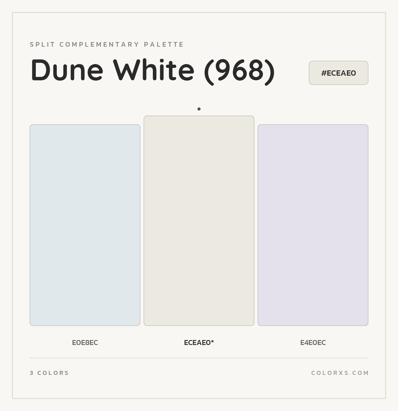 Dune White (968) - Split-Complementary Color Palette