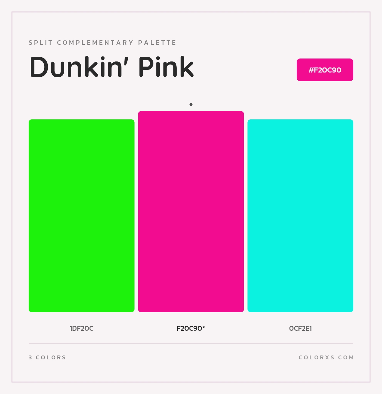 Dunkin' Pink - Split-Complementary Color Palette