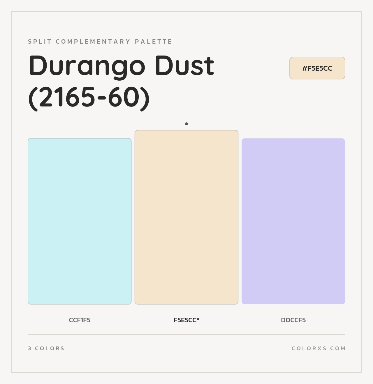 Durango Dust (2165-60) - Split-Complementary Color Palette
