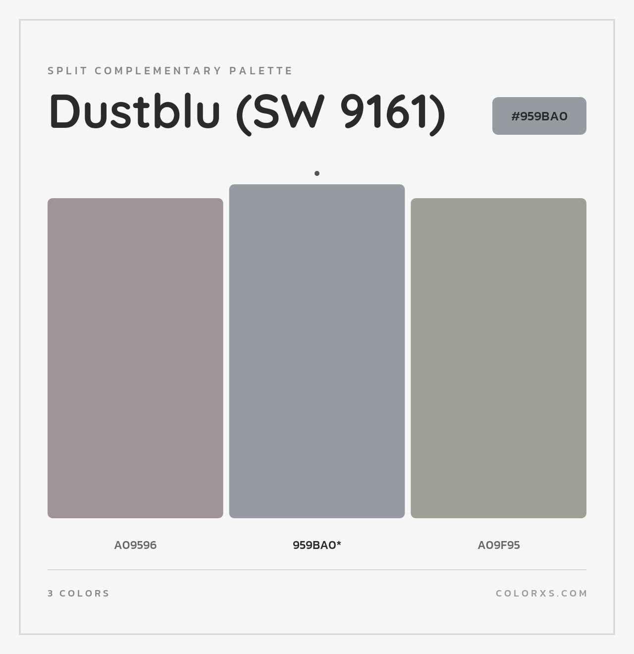 Dustblu (SW 9161) - Split-Complementary Color Palette
