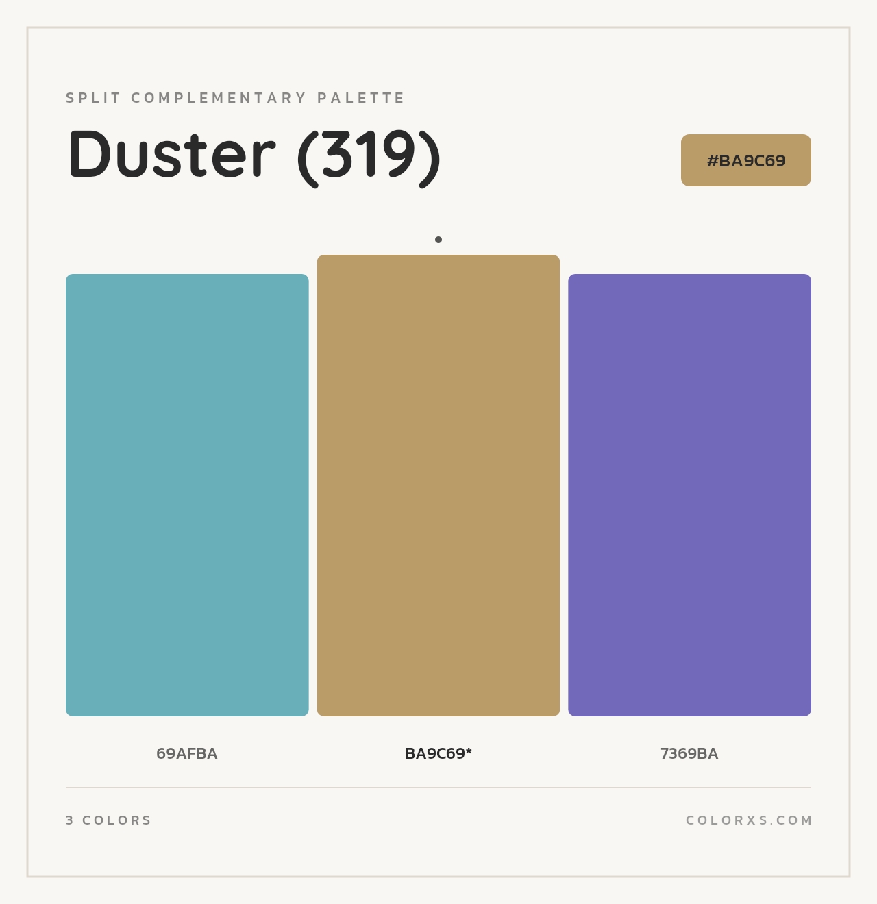 Duster (319) - Split-Complementary Color Palette