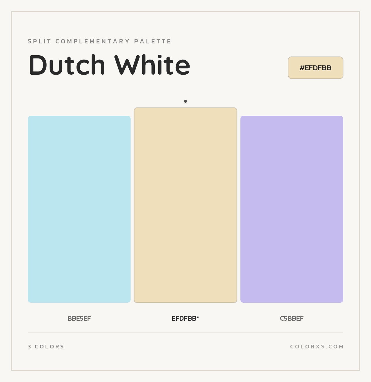 Dutch White - Split-Complementary Color Palette