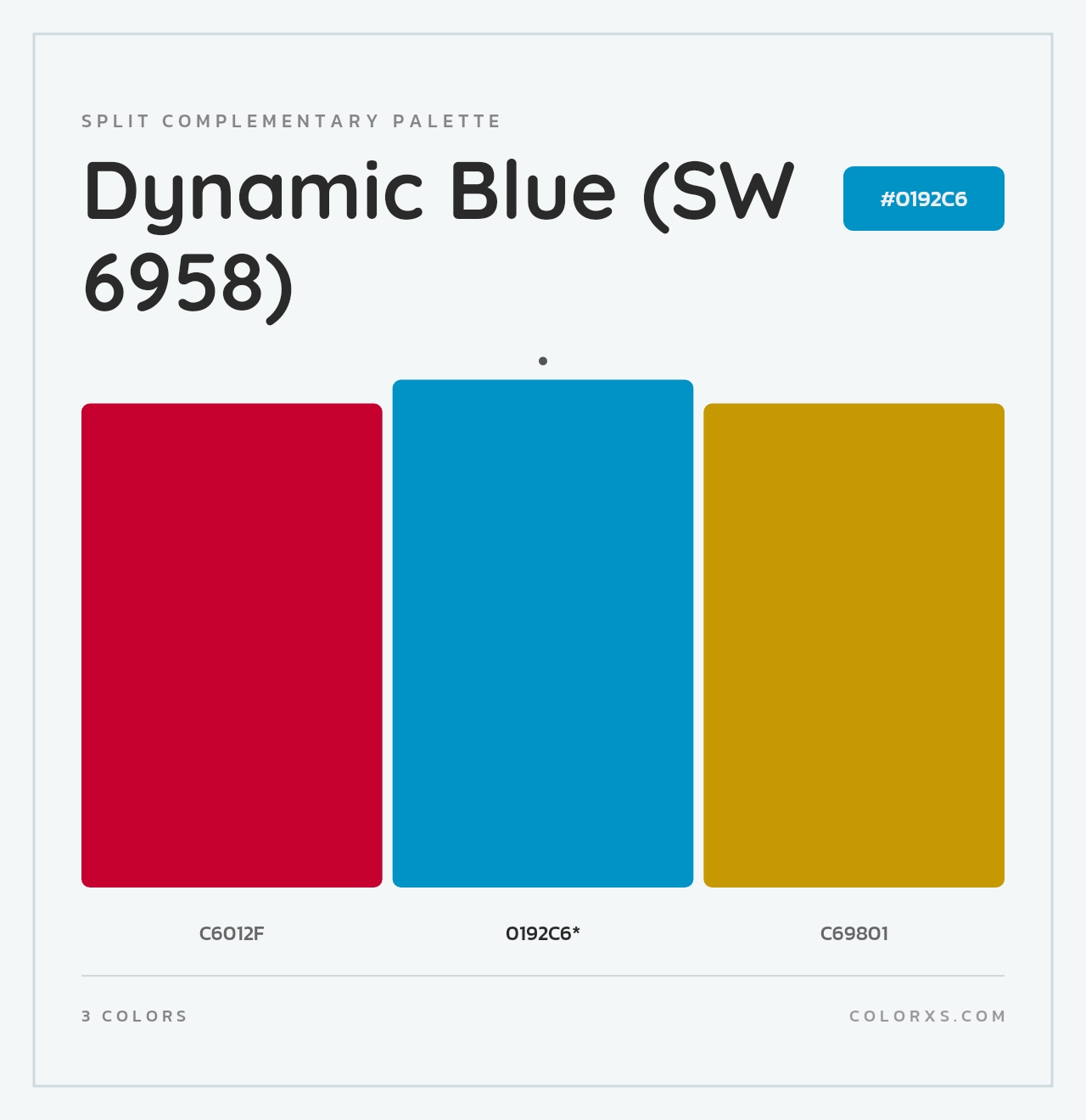 Dynamic Blue (SW 6958) - Split-Complementary Color Palette