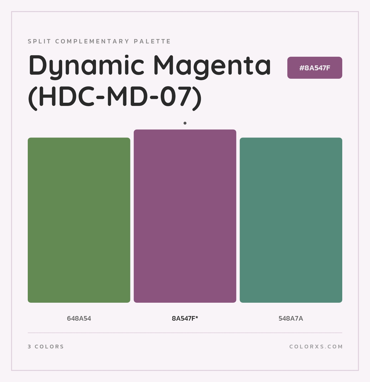 Dynamic Magenta (HDC-MD-07) - Split-Complementary Color Palette