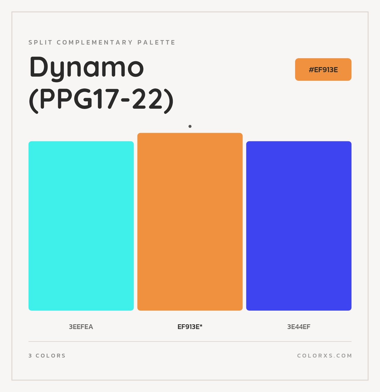 Dynamo (PPG17-22) - Split-Complementary Color Palette