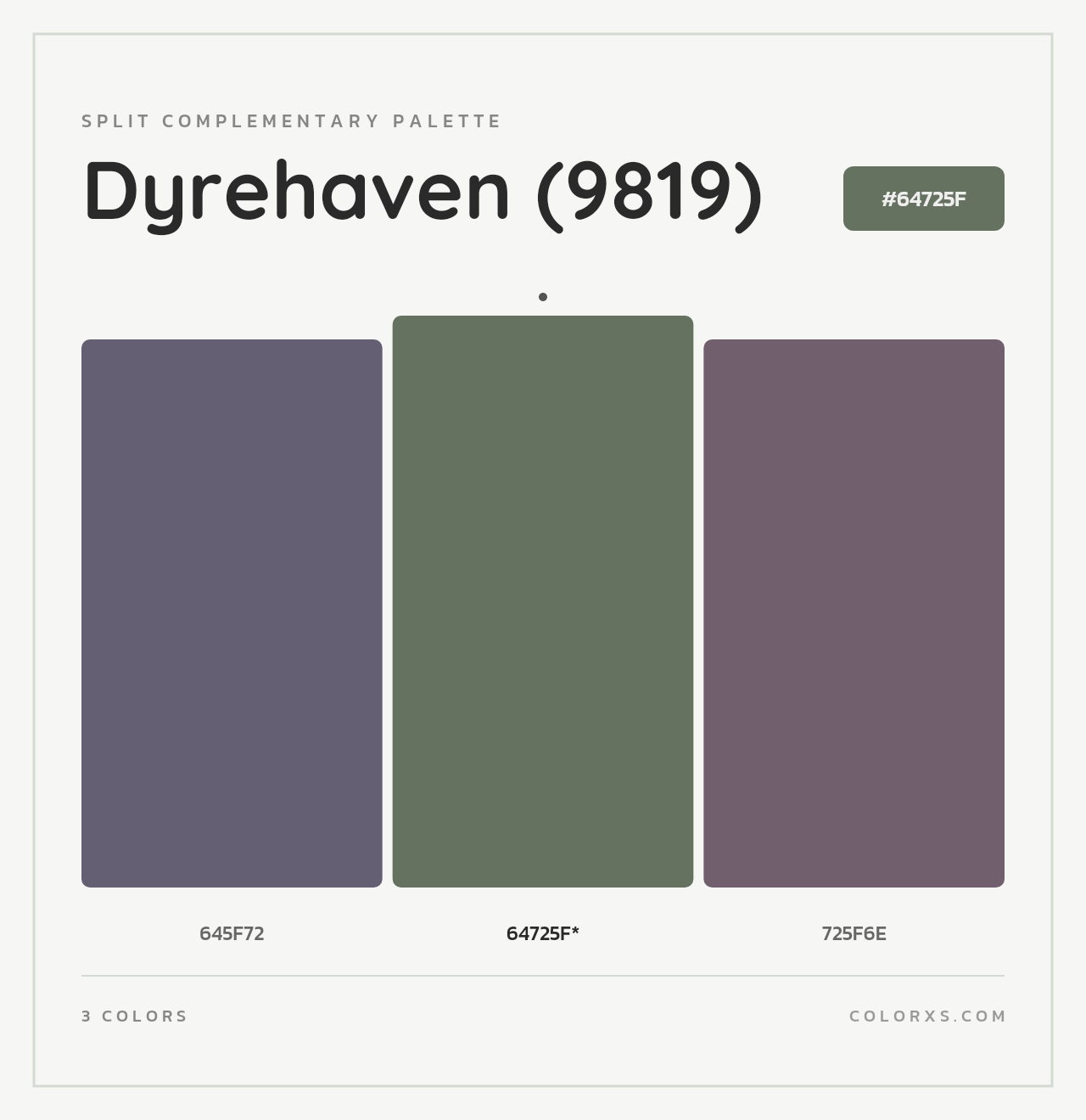 Dyrehaven (9819) - Split-Complementary Color Palette