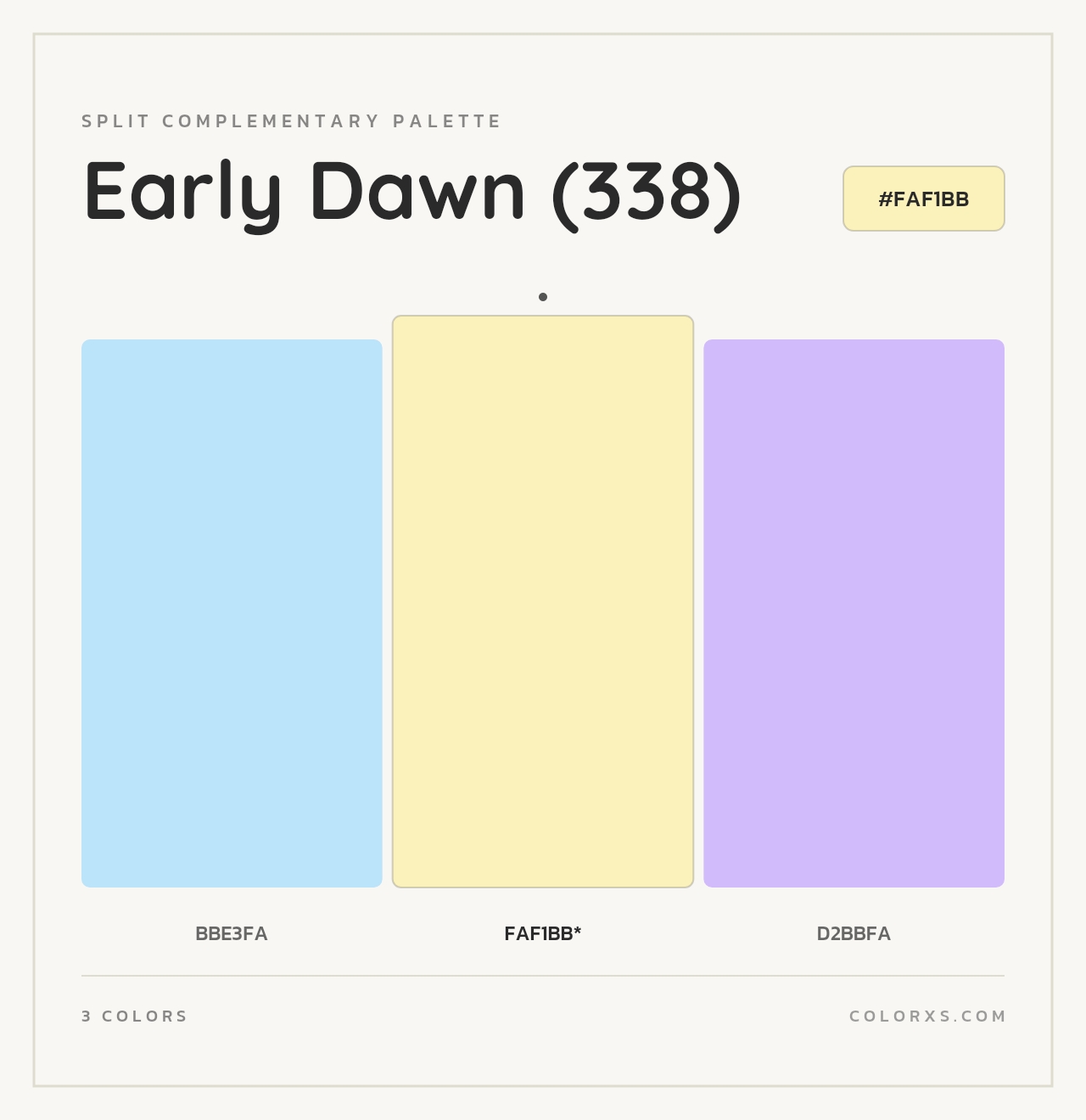 Early Dawn (338) - Split-Complementary Color Palette