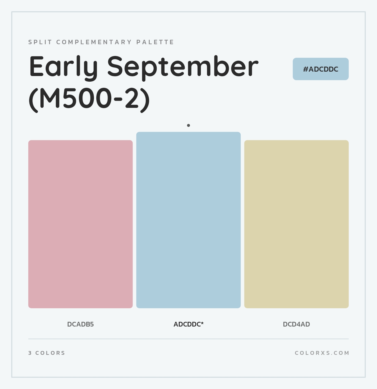 Early September (M500-2) - Split-Complementary Color Palette
