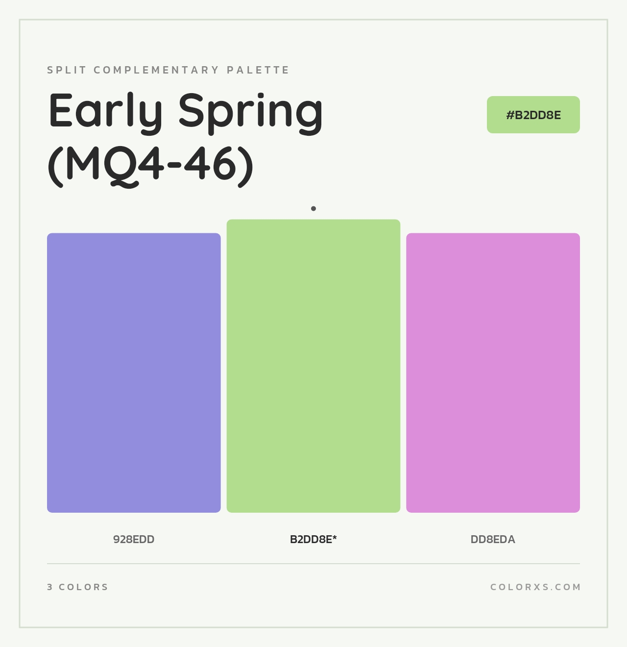 Early Spring (MQ4-46) - Split-Complementary Color Palette