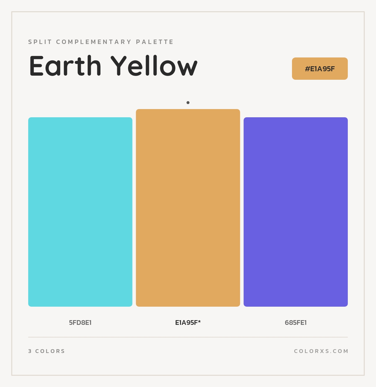 Earth Yellow - Split-Complementary Color Palette