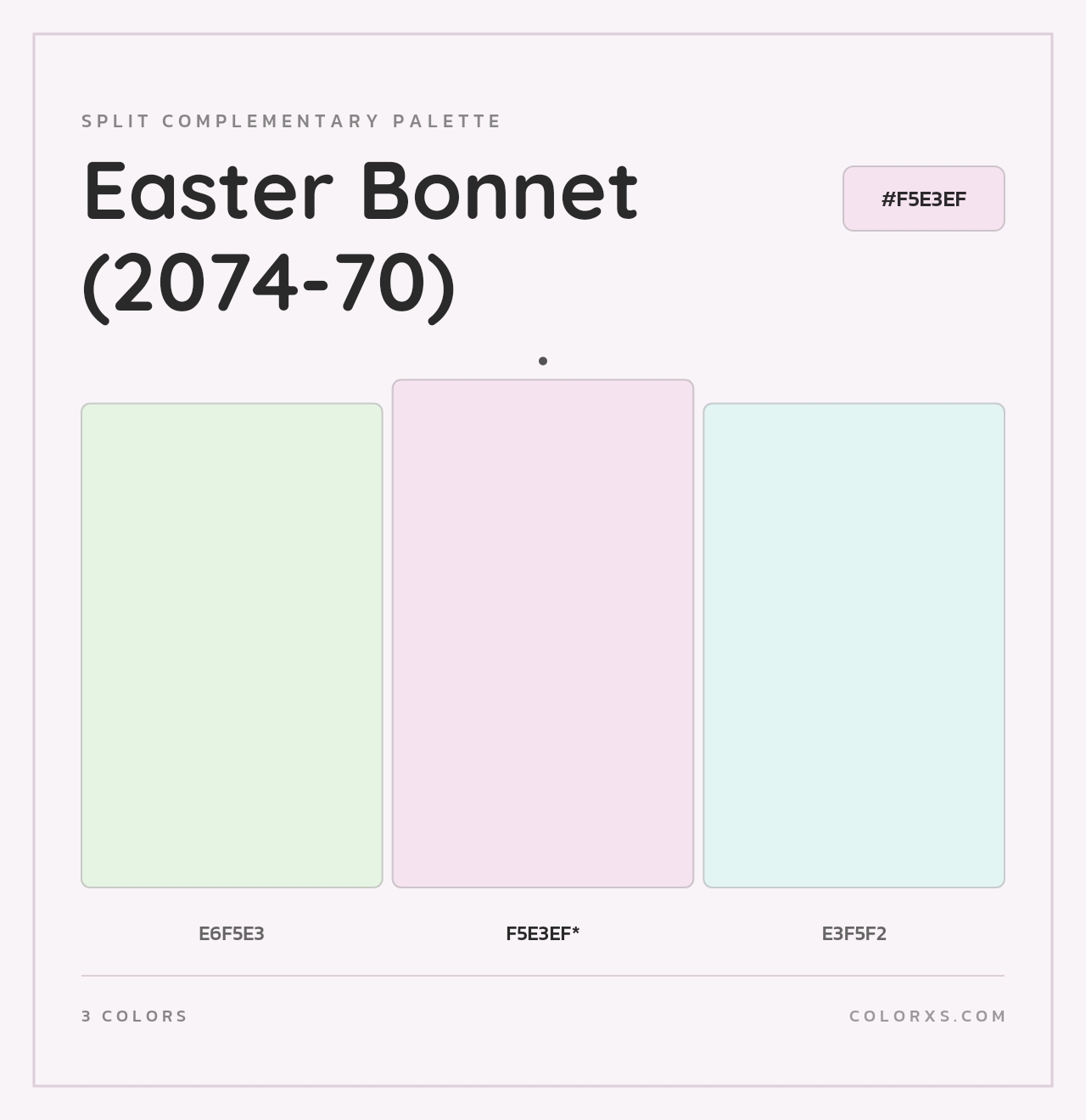 Easter Bonnet (2074-70) - Split-Complementary Color Palette