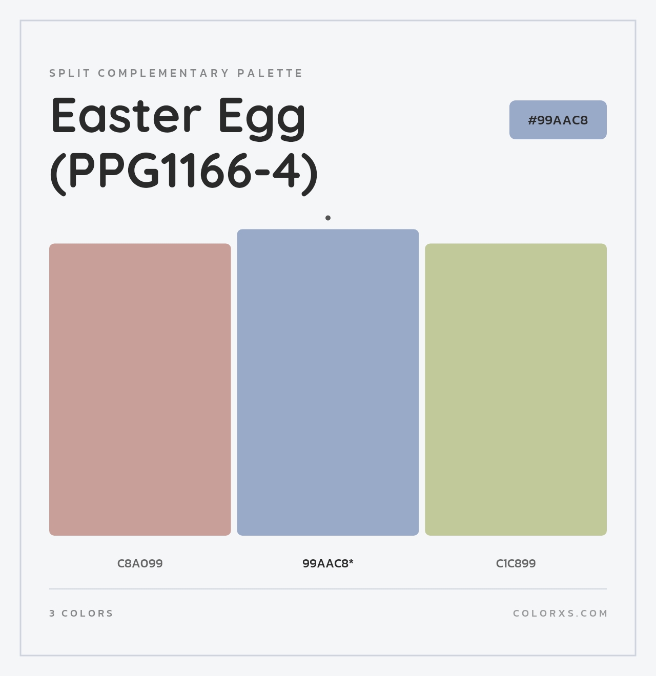 Easter Egg (PPG1166-4) - Split-Complementary Color Palette