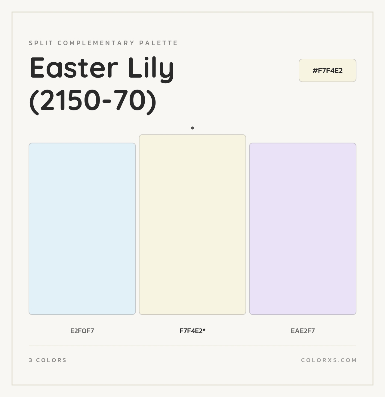Easter Lily (2150-70) - Split-Complementary Color Palette