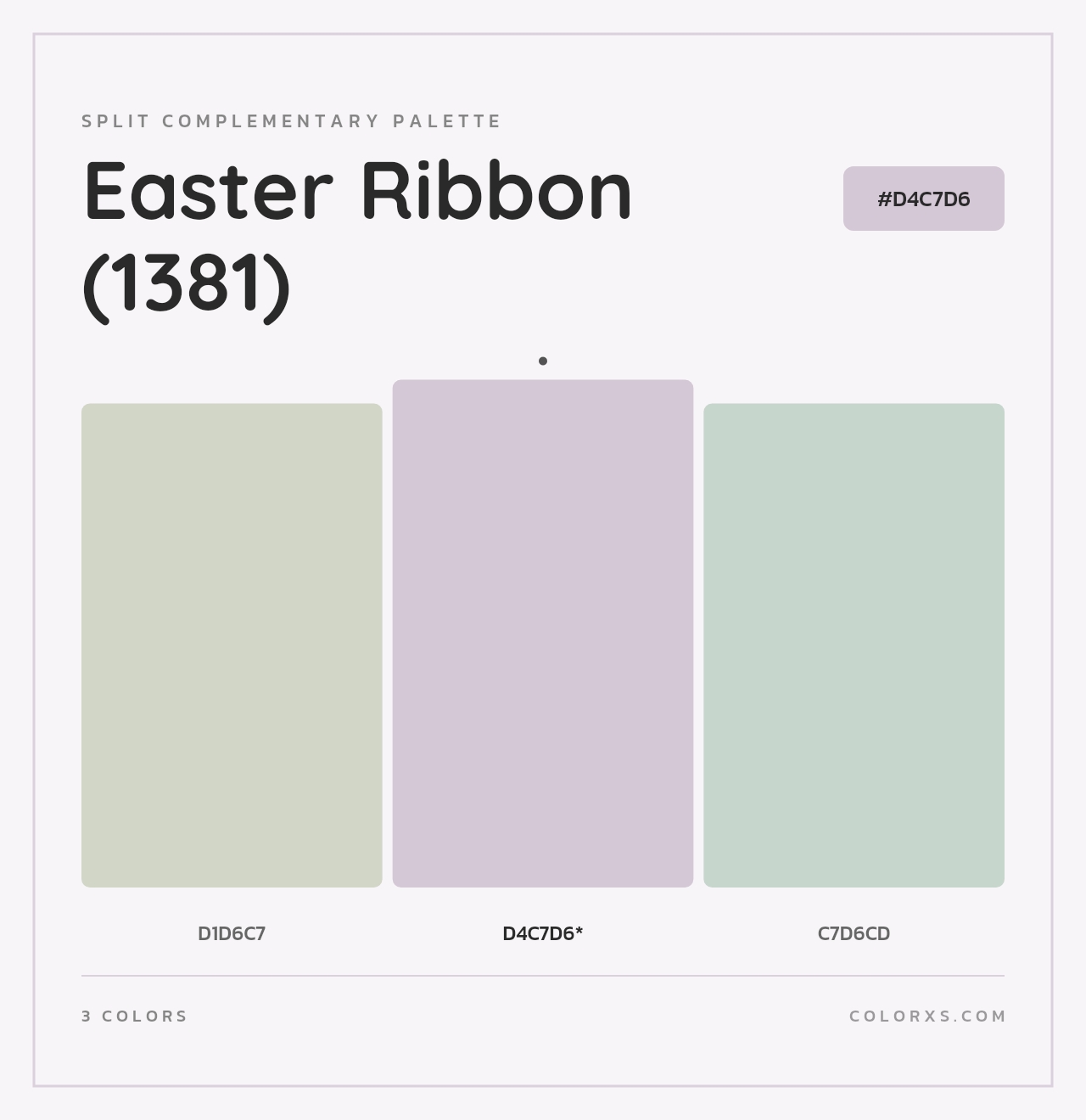 Easter Ribbon (1381) - Split-Complementary Color Palette