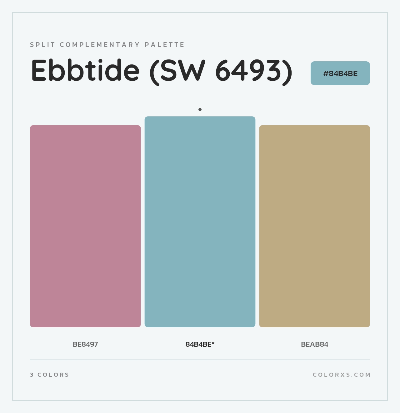 Ebbtide (SW 6493) - Split-Complementary Color Palette