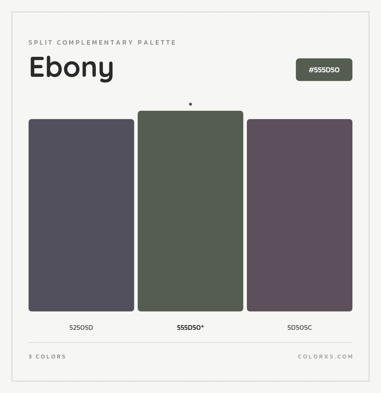 Ebony - Split-Complementary Color Palette