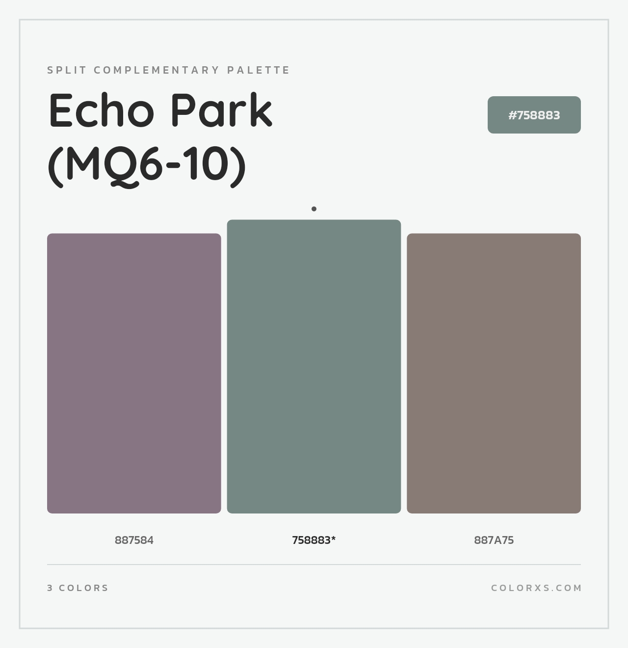 Echo Park (MQ6-10) - Split-Complementary Color Palette