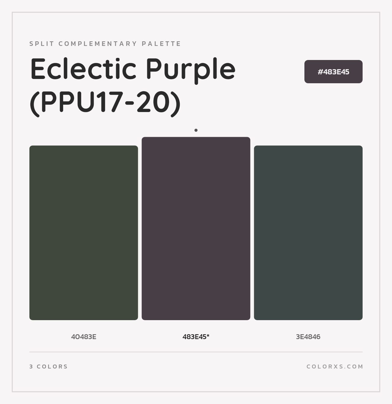 Eclectic Purple (PPU17-20) - Split-Complementary Color Palette