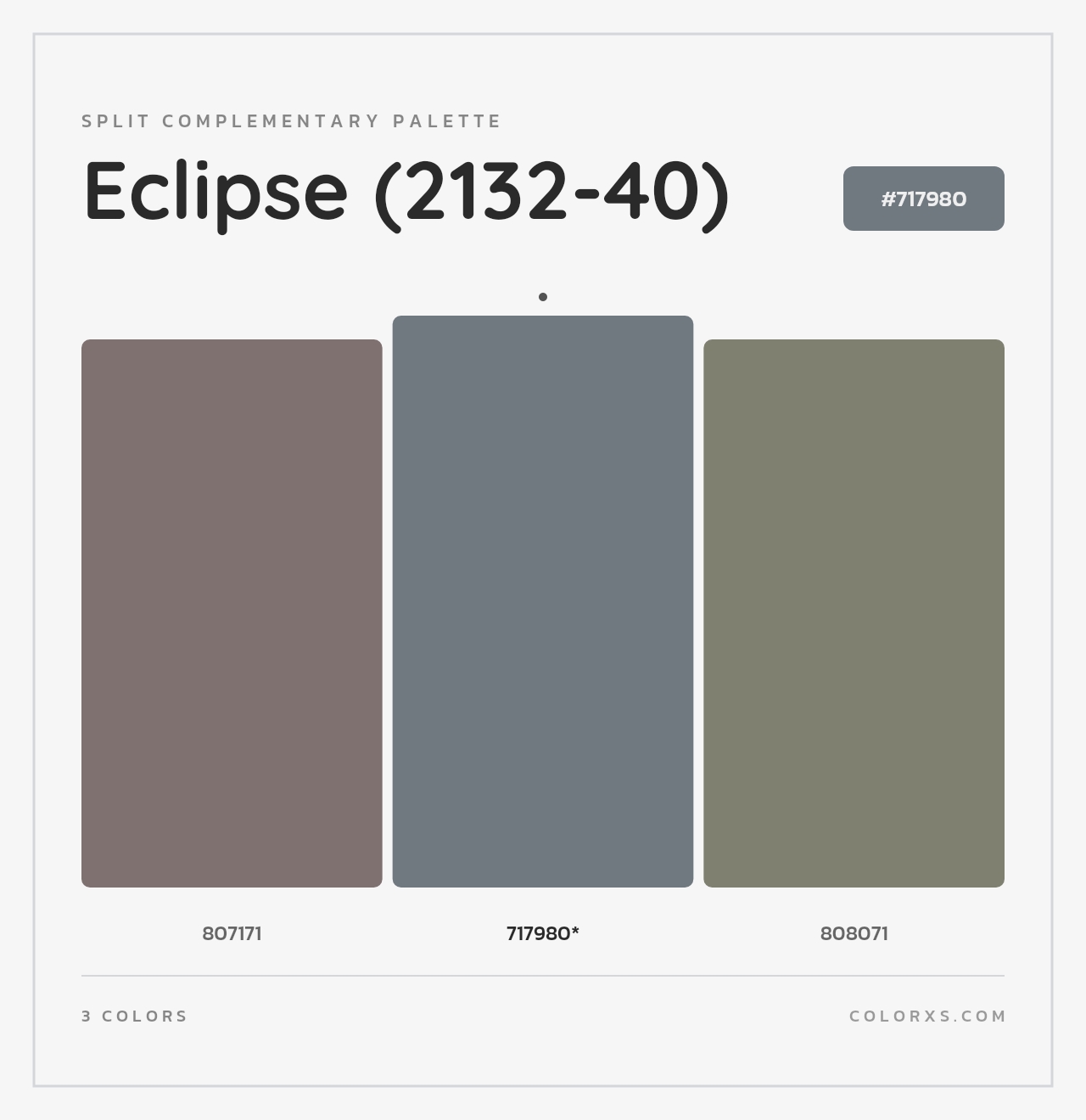 Eclipse (2132-40) - Split-Complementary Color Palette