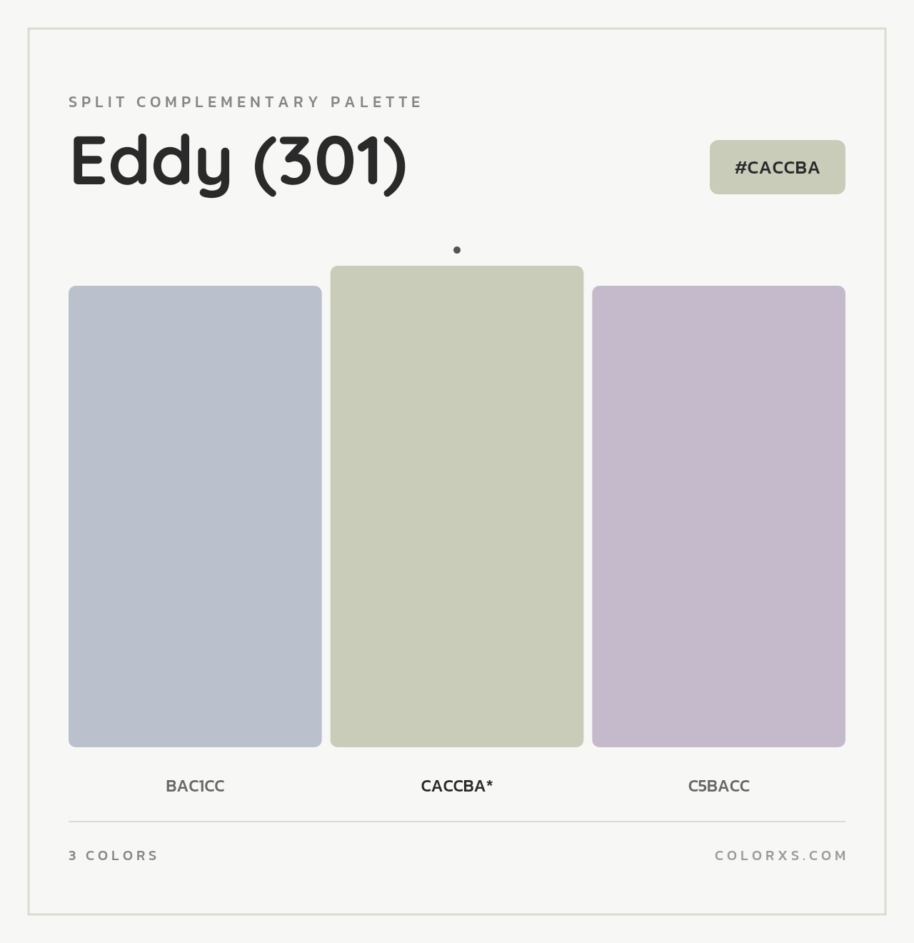 Eddy (301) - Split-Complementary Color Palette