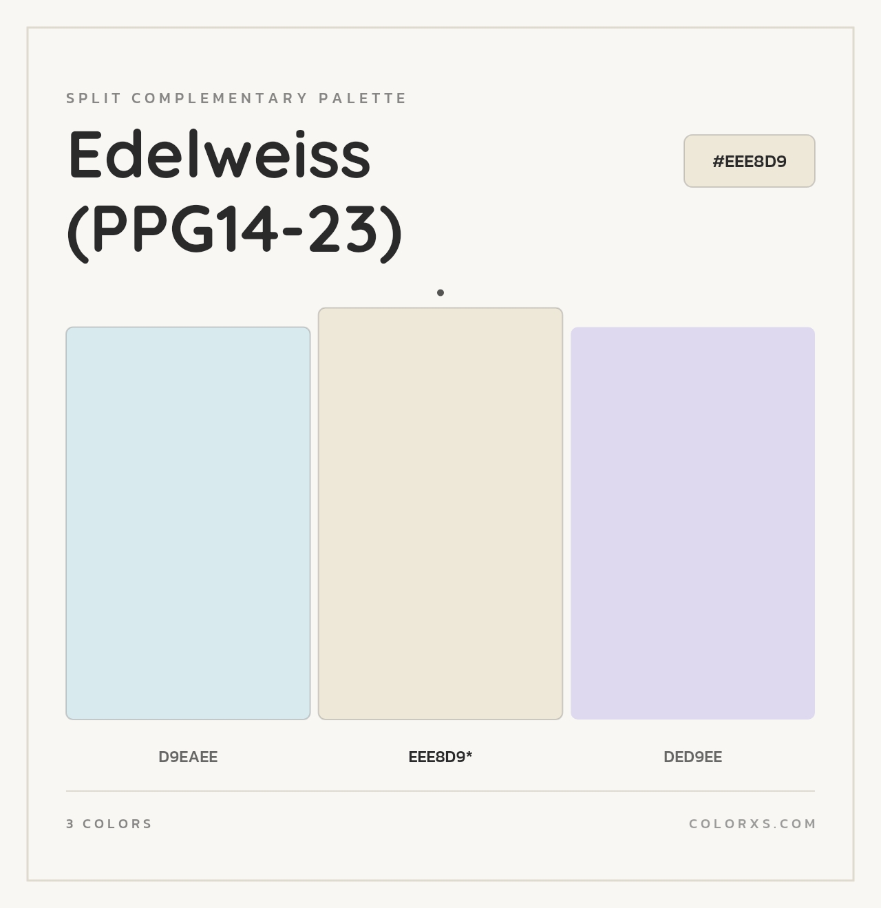 Edelweiss (PPG14-23) - Split-Complementary Color Palette
