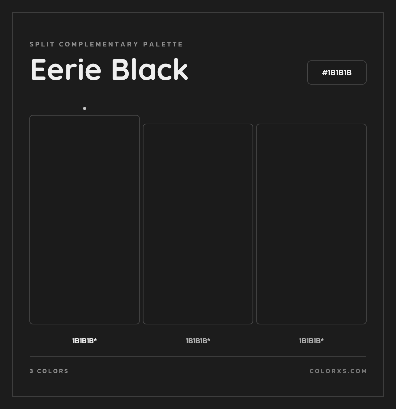 Eerie Black - Split-Complementary Color Palette