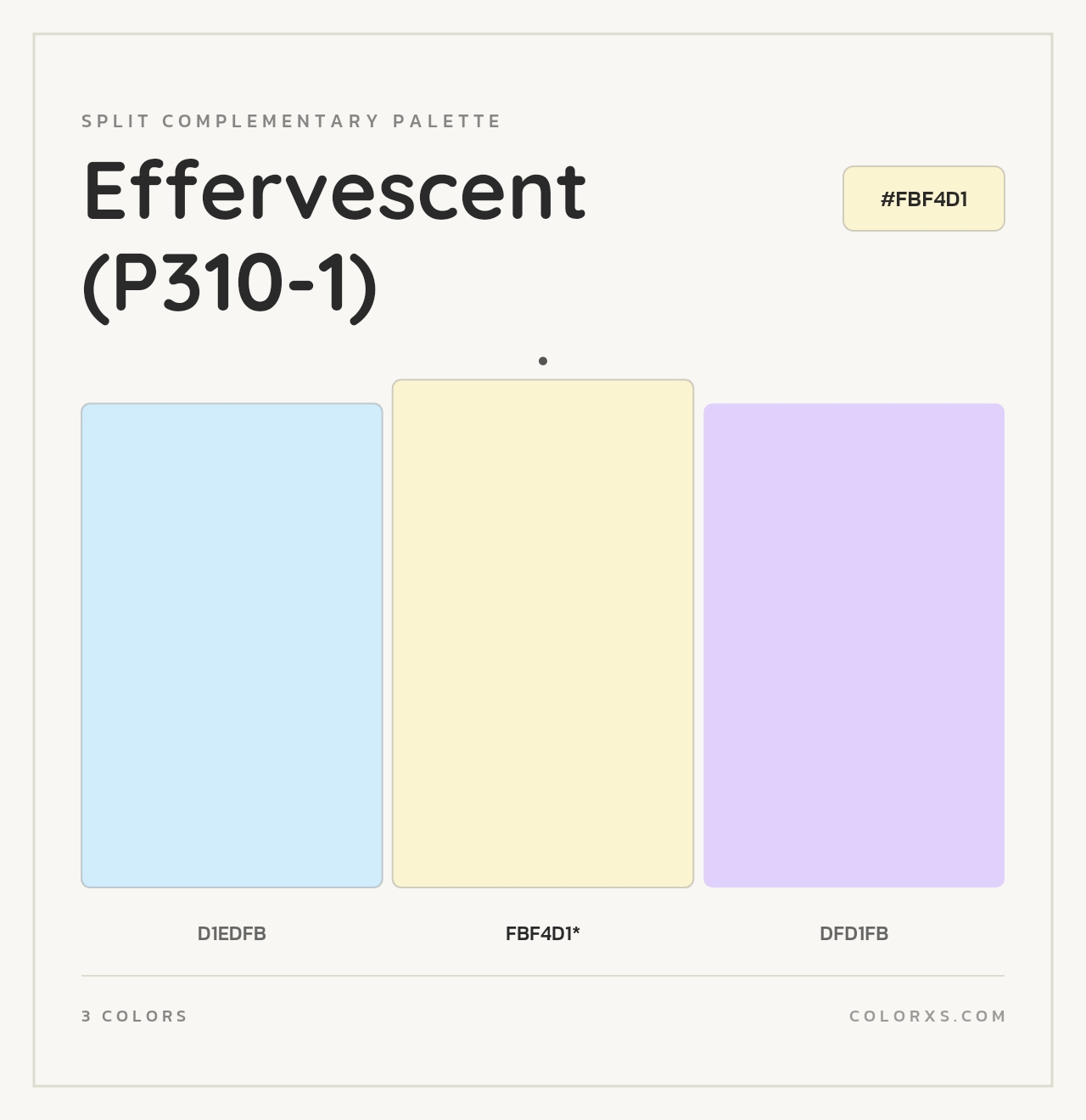 Effervescent (P310-1) - Split-Complementary Color Palette